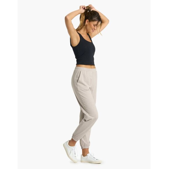 Vuori Women's Boyfriend Sweatpant in Oyster Heather, Size XS - Picture 2 of 9